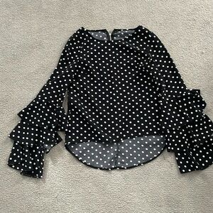 No brand, size M, black and white polka dot